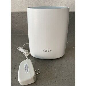 Netgear Orbi RBR40 AC2200 Tri-Band WiFi Router  Internet w power block